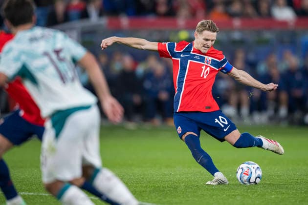 260927 Martin odegaard of Norway during the Nations League football match between Norway and Portugal on September 27, 2026 in Oslo. Photo: Marius Simensen BILDBYRAN COP 238 VG1010 bbeng fotboll football soccer fotball nations league landskamp norge norway portugal Copyright: MARIUSxSIMENSEN BB260927ZE048