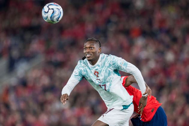 260927 Rafael Leao of Portugal during the Nations League football match between Norway and Portugal on September 27, 2026 in Oslo. Photo: Vegard Grott BILDBYRAN kod VG VG1010 bbeng fotboll football soccer fotball nations league landskamp norge norway portugal Copyright: VEGARDxGRoTT BB260927VG068