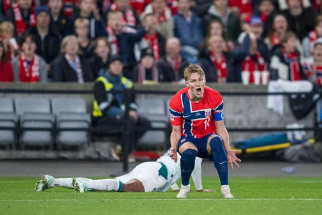 260927 Martin odegaard of Norway during the Nations League football match between Norway and Portugal on September 27, 2026 in Oslo. Photo: Marius Simensen BILDBYRAN COP 238 VG1010 bbeng fotboll football soccer fotball nations league landskamp norge norway portugal Copyright: MARIUSxSIMENSEN BB260927ZG043