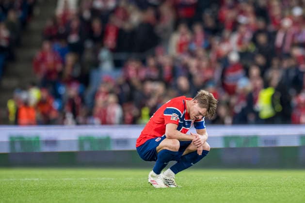 260927 Martin odegaard of Norway looks dejected during the Nations League football match between Norway and Portugal on September 27, 2026 in Oslo. Photo: Vegard Grott BILDBYRAN kod VG VG1010 bbeng fotboll football soccer fotball nations league landskamp norge norway portugal depp Copyright: VEGARDxGRoTT BB260927VG077