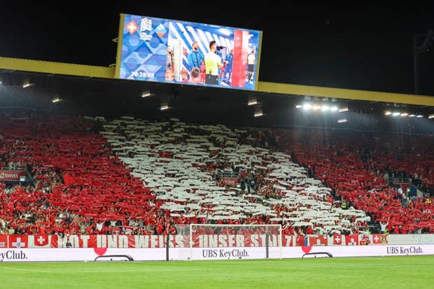 Fans Schweiz , Schweiz, UEFA , Nations League, Matchday 3, Schweiz vs. Slowenien, 03.10.2026, Luzern Swissporarena Schweiz Copyright: xGrantxHubbsx