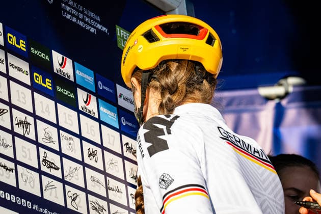 BIEBERLE Edda: UEC Road cycling, Rad, Radsport, Strasse European Championships - Ljubljana 2026 BIEBERLE Edda ( GER ) Germany Querformat - quer - horizontal - Landscape - Event Veranstaltung: UEC Road Cycling European Championships 2026 Ljubljana - Category Kategorie: Cycling - Road Cycling European Championships - Road Race Junior Women U19 - Location Ort: Europe Slovenia - Sencur - Å enÄur - Discipline: Road Race ( RR ) - Distance: 66,3 km - Date Datum: 04.10.2026 Sunday Day 3 -