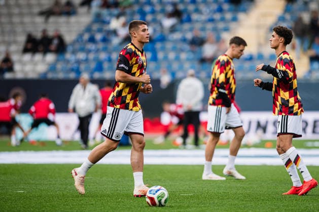 U21, U 21 EM-Qualifikation: Deutschland - Georgien, 06.10.2026 NicolÃ² Tresoldi (Deutschland, 9); Fußball, EM-Qualifikation U 21, 10. Spieltag: Deutschland vs. Georgien am 06.10.2026, Bielefeld DFB REGULATIONS PROHIBIT ANY USE OF PHOTOGRAPHS AS IMAGE SEQUENCES AND OR QUASI-VIDEO. Copyright: xBEAUTIFULxSPORTS Tonhäuserx