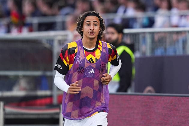 06.10.2026, xydrx, Herren, Fußball, Länderspiel, U21, U 21 EM-Qualifikation, Deutchland - Georgien, Saison 2026 2027, Schüco Arena: Wael Mohya (GER, 21) DFB regulations prohibit any use of photographs as image sequences and or quasi-video. Copyright: HMBxMedia YannisxDreimann