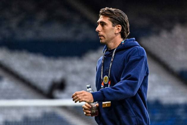 Scotland v Slovenia UEFA Nations League Luis Binks of Scotland arrives during the UEFA Nations League match at Barclays Hampden, Glasgow 06 10 2026 UK Newspapers OUT Copyright: xJamiexJohnstonx FIL-24032-0024