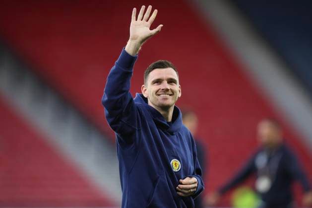 RECORD DATE NOT STATED 6th October 2026; Hampden Park, Glasgow, Scotland; UEFA Nations League Football, Scotland versus Slovenia; Andy Robertson of Scotland waves as he inspects the pitch before the match DavidxYoung