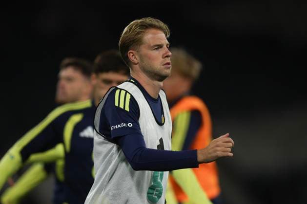 RECORD DATE NOT STATED 6th October 2026; Hampden Park, Glasgow, Scotland; UEFA Nations League Football, Scotland versus Slovenia; Stephen Welsh of Scotland during the warm up before the match DavidxYoung