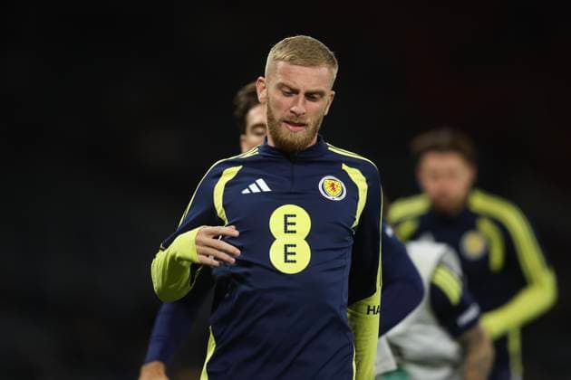 RECORD DATE NOT STATED 6th October 2026; Hampden Park, Glasgow, Scotland; UEFA Nations League Football, Scotland versus Slovenia; Oli McBurnie of Scotland during the warm up before the match DavidxYoung