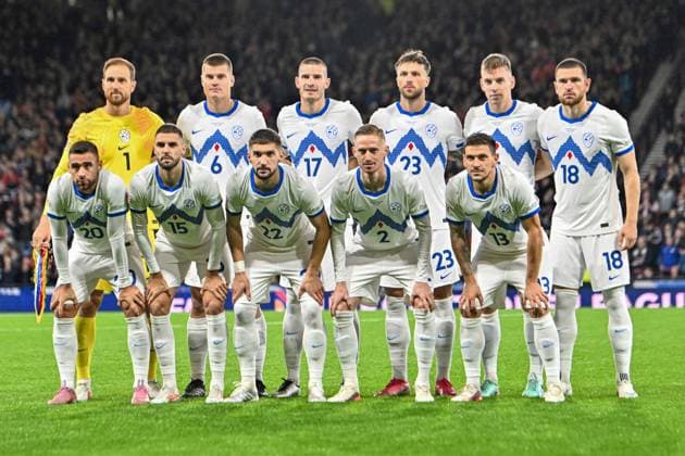 Scotland v Slovenia UEFA Nations League Team of Slovenia during the UEFA Nations League match at Barclays Hampden, Glasgow 06 10 2026 UK Newspapers OUT Copyright: xJamiexJohnstonx FIL-24032-0040