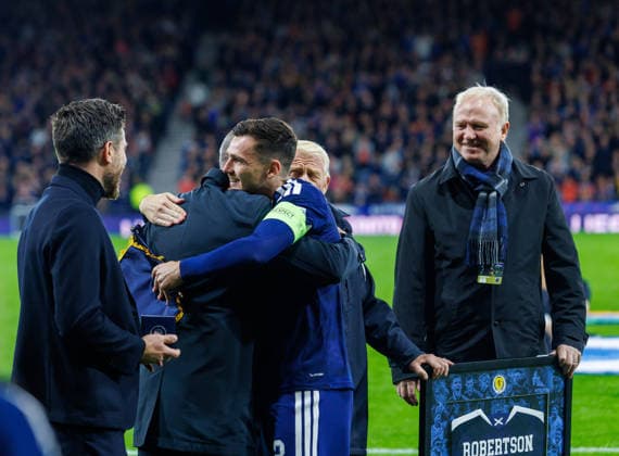 06.10.2026 Scotland v Slovenia, UEFA Nations League, League B Group 1 : Andy Robertson 100 caps  Copyright: xKennyxRamsay.Scotlandx NINTCHDBPICT001113832672