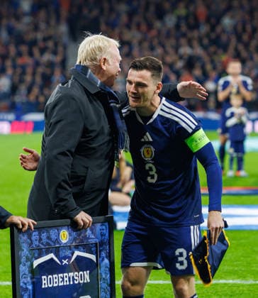 06.10.2026 Scotland v Slovenia, UEFA Nations League, League B Group 1 : Andy Robertson 100 caps  Copyright: xKennyxRamsay.Scotlandx NINTCHDBPICT001113832859