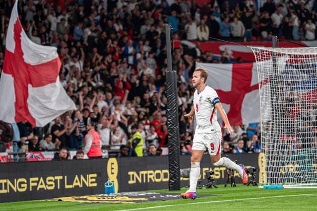 06.10.2026, xdaymx, Fussball Nations League, England - Tschechien. Harry Kane (England) Torjubel zum 2:0 für England. London