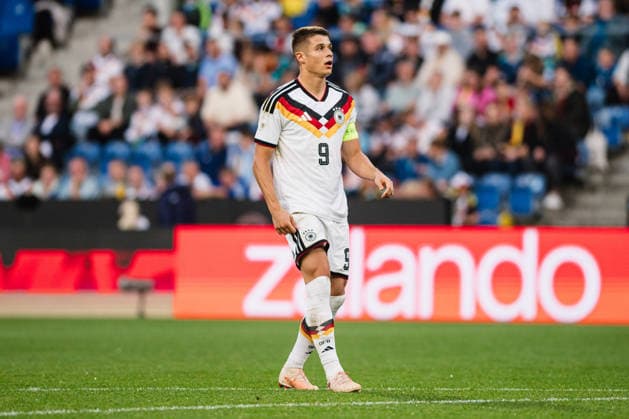 U21, U 21 EM-Qualifikation: Deutschland - Georgien, 06.10.2026 NicolÃ² Tresoldi (Deutschland, 9) Freisteller; Fußball, EM-Qualifikation U 21, 10. Spieltag: Deutschland vs. Georgien am 06.10.2026, Bielefeld DFB REGULATIONS PROHIBIT ANY USE OF PHOTOGRAPHS AS IMAGE SEQUENCES AND OR QUASI-VIDEO. Copyright: xBEAUTIFULxSPORTS Tonhäuserx
