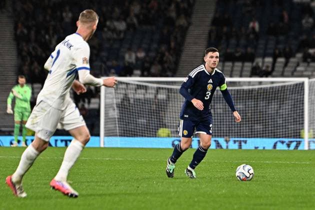 Scotland v Slovenia UEFA Nations League Andrew Robertson of Scotland on the ball during the UEFA Nations League match at Barclays Hampden, Glasgow 06 10 2026 UK Newspapers OUT Copyright: xJamiexJohnstonx FIL-24032-0128