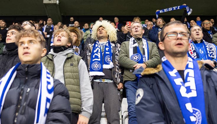 06.10.2026, Tallinn. Football Nations League. Estonia VS Iceland 0:0. Photo Tairo Lutter, Postimees Tallinn Harjumaa Estonia 1TL06OCT26A12  Copyright: xTairoxLutterx Estonian football fans