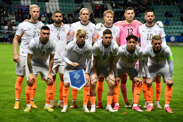 (261007) -- TALLINN, Oct. 7, 2026 -- Iceland s players pose for a team photo before the UEFA Nations League 2026 27 League C Group C4 match between Estonia and Iceland at A. Le Coq Arena in Tallinn, Estonia, Oct. 6, 2026. (Photo by Xinhua) (SP)ESTONIA-TALLINN-FOOTBALL-UEFA NATIONS LEAGUE C-ESTONIA VS ICELAND SergeixStepanov 