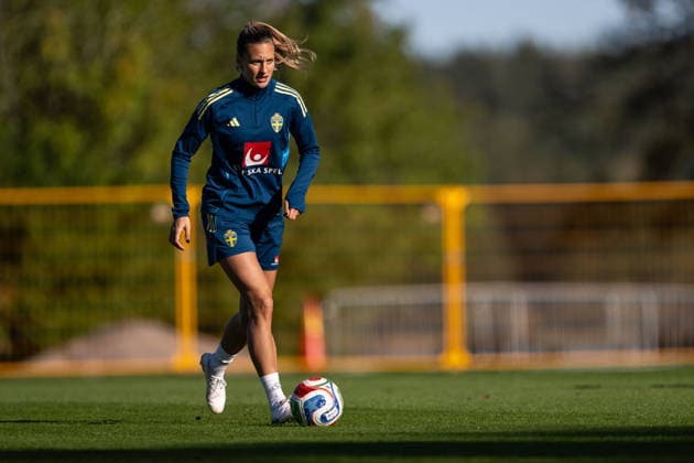 261007 Nathalie Björn of the Swedish women s national football team during a training session on October 7, 2026 in Stockholm. Photo: Emma Wallskog BILDBYRAN kod EW EW0716 fotboll football soccer fotball vm-kval kval fifa womens world cup qualifier qualifier träning practice training sverige sweden dam bbeng Copyright: EMMAxWALLSKOG BB261007EW021