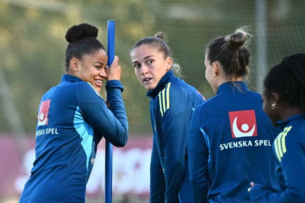STOCKHOLM, SWEDEN 20261007 Felicia Schröder when the women s national team, Nationalteam trains on Bosön ahead of the playoff for the 2027 World Cup. STOCKHOLM SWEDEN x10090x