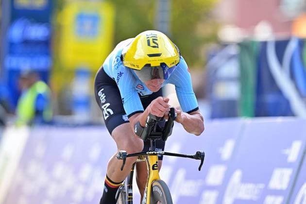 Belgium s Aldo Taillieu pictured in action during the Men U23 Individual Time Trial race (22km) at the cycling UEC Road European Championships, in Ljubljana, Slovenia, on Wednesday 7 October 2026. The UEC Road European Championships are taking place from 02 to 07 October in Ljubljana, Slovenia. DAVIDxPINTENS  x189040432x