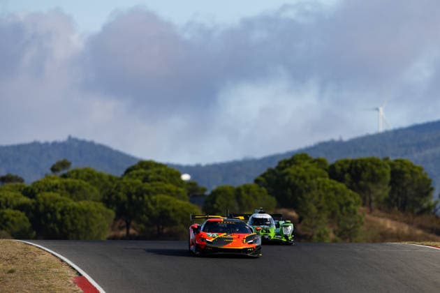 AUTO - ELMS - 4 HOURS OF PORTIMAO 2026 74 GILBERT Andrew (uae), RUEDA Fran (esp), LEROUX Romain (fra), Kessel Racing, Ferrari 296 LMGT3 Evo, LMGT3, action during the 4 Hours of Portimao 2026, 6th round of the 2026 European Le Mans Series on the Autodromo Internacional do Algarve from October 8 to 10, 2026 in Portimao, Portugal -  Copyright: xJoaoxFilipex