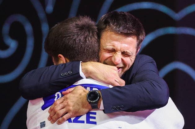 AZERBAIJAN, BAKU - OCTOBER 7, 2026: Omar Radzhabli (L) of Azerbaijan after a -81 kg bout against Abylaikhan Zhubanazar (not pictured) of Kazakhstan as part of the 2026 World Judo Championships at the National Gymnastics Arena 2026 World Judo Championships In Baku  - ZUMAt113 20261007_zaa_t113_449 Copyright: xMikhailxSinitsynx