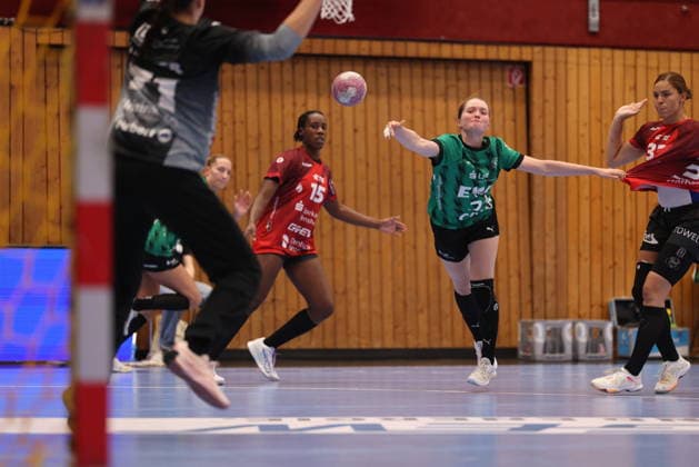 GER, Bensheim, HSG Bensheim Flames vs Vfl Oldenburg, Alsco Handball Bundesliga Frauen, Handball, DHB, Spielzeit 2026 2027, Weststadthalle Bensheim, 5. Spieltag im Bild v.l.: Laurentia Wolff (VfL Oldenburg Handball Frauen 24) DFB DFL REGULATIONS PROHIBIT ANY USE OF PHOTOGRAPHS AS IMAGE SEQUENCES AND OR QUASI-VIDEO, 07.10.2026 Copyright: HMBxMedia HendrikxHamelau