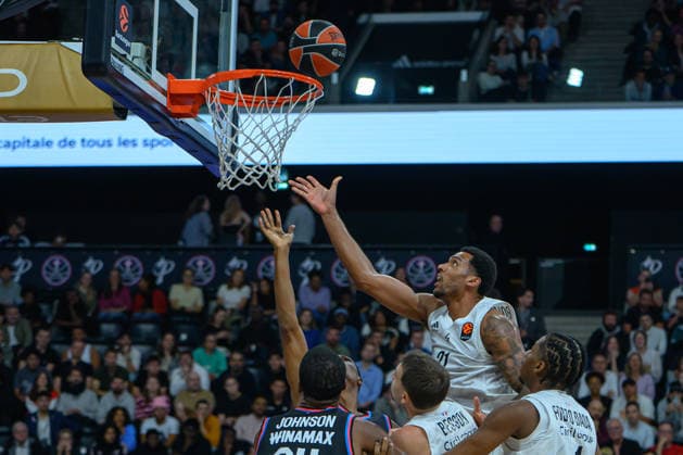 EuroLeague 2026, Paris Basketball vs LDLC ASVEL Villeurbanne, Basketball JOEL BOLOMBOY of ASVEL during the EuroLeague 2026 match between Paris Basketball and LDLC ASVEL Villeurbanne at Adidas Arena on October 07, 2026 in Paris, France. Paris Adidas Arena France