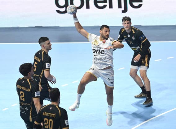 PARTIZAN vs VESZPREM ELDERAA Yehia Mohammed Yehia, handball player of Veszprem, during the EHF Champions League against Partizan Belgrade, at Aleksandar Nikolic Hall. Belgrade, 07.10.2026. photo: Nebojsa Parausic MN Press HANDBALL, EHF CHAMPIONS LEAGUE, VESZPREM, PARTIZAN Belgrade Aleksandar Nikolic Hall Serbia Copyright: xNebojsaxParausicx xMNxPressx