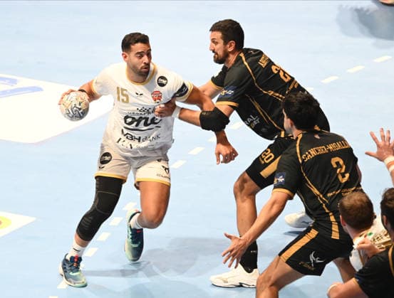 PARTIZAN vs VESZPREM HESHAM ELSAYED MOHAM AHMED, handball player of Veszprem, during the EHF Champions League against Partizan Belgrade, at Aleksandar Nikolic Hall. Belgrade, 07.10.2026. photo: Nebojsa Parausic MN Press HANDBALL, EHF CHAMPIONS LEAGUE, VESZPREM, PARTIZAN Belgrade Aleksandar Nikolic Hall Serbia Copyright: xNebojsaxParausicx xMNxPressx