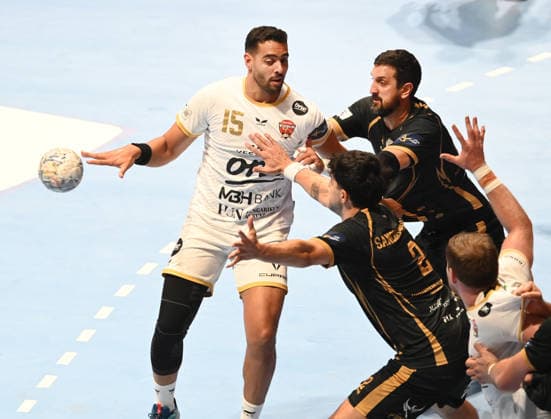 PARTIZAN vs VESZPREM HESHAM ELSAYED MOHAM AHMED, handball player of Veszprem, during the EHF Champions League against Partizan Belgrade, at Aleksandar Nikolic Hall. Belgrade, 07.10.2026. photo: Nebojsa Parausic MN Press HANDBALL, EHF CHAMPIONS LEAGUE, VESZPREM, PARTIZAN Belgrade Aleksandar Nikolic Hall Serbia Copyright: xNebojsaxParausicx xMNxPressx