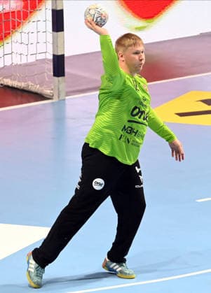 PARTIZAN vs VESZPREM EMIL NIELSEN, handball player of Veszprem, during the EHF Champions League against Partizan Belgrade, at Aleksandar Nikolic Hall. Belgrade, 07.10.2026. photo: Nebojsa Parausic MN Press HANDBALL, EHF CHAMPIONS LEAGUE, VESZPREM, PARTIZAN Belgrade Aleksandar Nikolic Hall Serbia Copyright: xNebojsaxParausicx xMNxPressx
