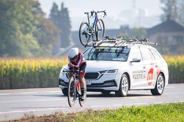 TRATTNER Carolina: UEC Road cycling, Rad, Radsport, Strasse European Championships - Ljubljana 2026 TRATTNER Carolina ( AUT ) Austria Querformat - quer - horizontal - Landscape - Event Veranstaltung: UEC Road Cycling European Championships 2026 Ljubljana - Category Kategorie: Cycling - Road Cycling European Championships - Individual Time Trail Junior Women U19 - Location Ort: Europe Slovenia - Sencur - Å enÄur - Discipline: Individual Time Trail ( ITT ) - Distance: 22 km - Date Datum: 07.10.2026 Wednesday Day 5 -
