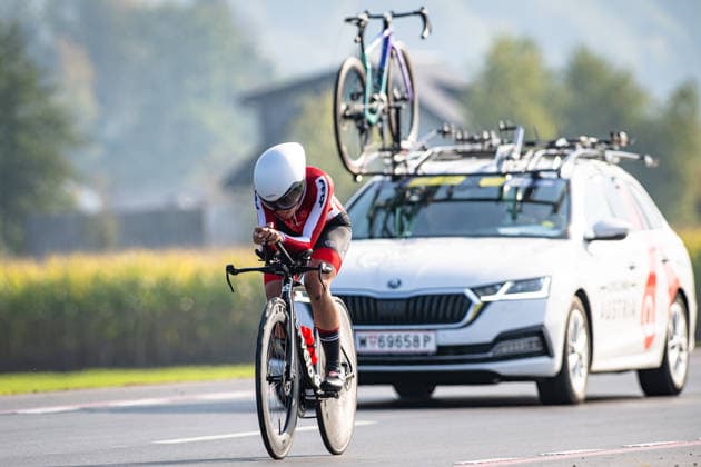 TRATTNER Carolina: UEC Road cycling, Rad, Radsport, Strasse European Championships - Ljubljana 2026 TRATTNER Carolina ( AUT ) Austria Querformat - quer - horizontal - Landscape - Event Veranstaltung: UEC Road Cycling European Championships 2026 Ljubljana - Category Kategorie: Cycling - Road Cycling European Championships - Individual Time Trail Junior Women U19 - Location Ort: Europe Slovenia - Sencur - Å enÄur - Discipline: Individual Time Trail ( ITT ) - Distance: 22 km - Date Datum: 07.10.2026 Wednesday Day 5 -