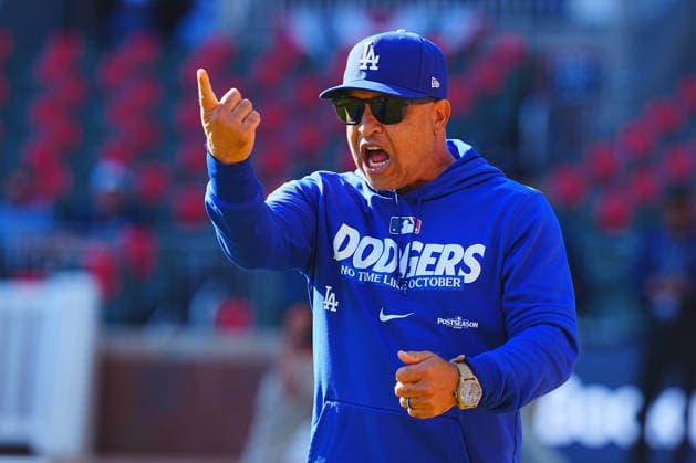 Dave Roberts,(Dodgers) Manager Dave Roberts Oct.7,2026 - Baseball : MLB, Baseball Herren, USA National League Division Series Atlanta Braves vs. Los Angeles Dodgers Venue: Truist Park (Cumberland, Georgia, USA)  aflo_354249823 YujixArakawax