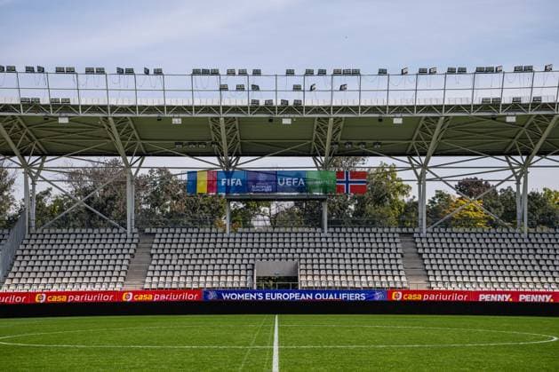 261008 Arcul de Triumf Stadium during a training session on October 8, 2026 in Bucharest. Photo: Marius Simensen BILDBYRAN Cop 238 bbeng dam fifa women s world cup qualifier football fotball fotboll norge norway practice soccer training trening träning Copyright: MARIUSxSIMENSEN BB261008BB161