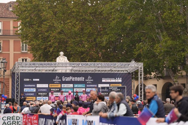 EF Education-EasyPost team during the 110th edition of the Gran Piemonte 2026 a 185 km one day race from Asti to Bra on October 08, 2026, Italy.  Copyright: xFabioxFerrari LaPressex