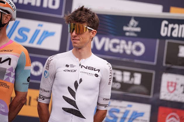 New Zealand s George Bennett of NSN Cycling Team during the 110th edition of the Gran Piemonte 2026 a 185 km one day race from Asti to Bra on October 08, 2026, Italy.  Copyright: xMarcoxAlpozzi LaPressex