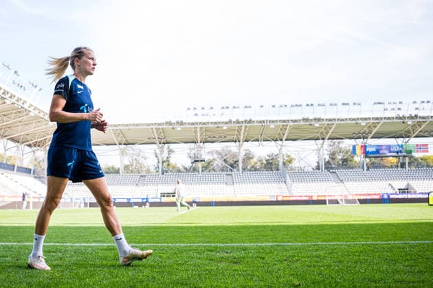 261008 Ada Hegerberg of the Norwegian women™s national football team during a training session on October 8, 2026 in Bucharest. Photo: Marius Simensen BILDBYRAN Cop 238 bbeng dam fifa women s world cup qualifier football fotball fotboll norge norway practice soccer training trening träning Copyright: MARIUSxSIMENSEN BB261008BB173