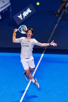 DÜSSELDORF, GERMANY - 8 OCTOBER 2026: Image shows Marc Sintes Villalonga (ESP) during CUPRA Germany Premier Padel P2 2026 Day 5: Round of 16 at CASTELLO Düsseldorf on 8 10 2026 in Düsseldorf, Germany. Germany Copyright: xFröhlichxPascalx