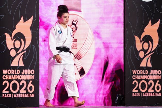 AZERBAIJAN, BAKU - OCTOBER 8, 2026: Madina Taimazova of Russia is pictured before a -70 kg bout against Aleksandra Andric of Serbia as part of the 2026 World Judo Championships at the National Gymnastics Arena. Mikhail Sinitsyn TASS  98954577
