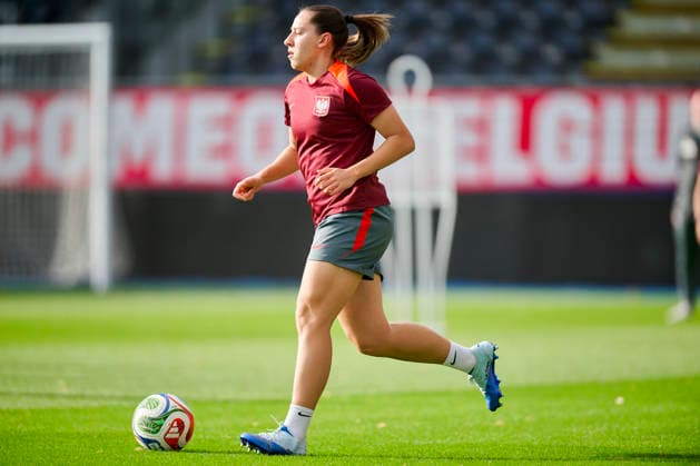 08.10.2026 LEUVEN , PILKA NOZNA KOBIET ( WOMEN S FOOTBALL) TRENING OFICJALNY PRZED POLFINALEM BARAZY MISTRZOSTW SWIATA 2027 TRENING NZ. WIKTORIA ZIENIEWICZ FOTO RADOSLAW JOZWIAK CYFRASPORT NEWSPIX.PL --- Newspix.pl  RA2_6407