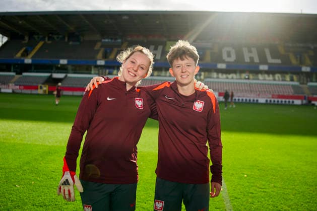 08.10.2026 LEUVEN , PILKA NOZNA KOBIET ( WOMEN S FOOTBALL) TRENING OFICJALNY PRZED POLFINALEM BARAZY MISTRZOSTW SWIATA 2027 TRENING NZ. KINGA SEWERYN, KLAUDIA MACIAZKA FOTO RADOSLAW JOZWIAK CYFRASPORT NEWSPIX.PL --- Newspix.pl  RA3_1953