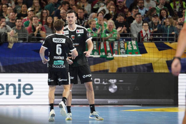 Im Bild: Leo Prantner (Fuechse Berlin, 6), jubel, freude 08.10.2026, Fuechse Berlin - FC Porto, EHF Handball Champions League, Saison 2026 27, Max-Schmeling-Halle Copyright: HMBxMedia xPascalxSpanehl