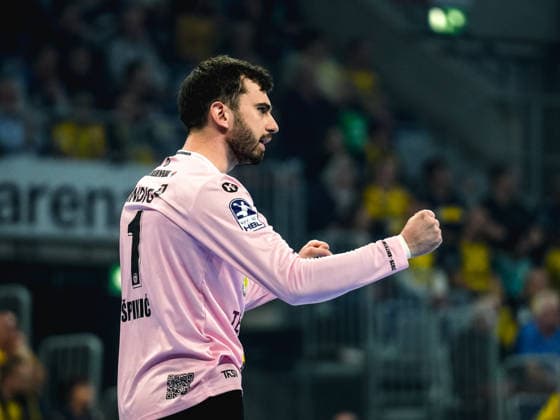 08.10.2026, xwppx, Handball Opel HBL, Rhein-Neckar Loewen - ThSV Eisenach v.l. Matija Spikic (ThSV Eisenach)
