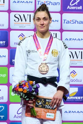 Scoccimarro Giovanna (GER), OCTOBER 8, 2026 -Judo : World Judo Championships BAKU2026 Women s -70kgMedal Ceremony at National Gymnastics Arena in Baku, Azerbaijan. aflo_354330812 KenxAsakurax