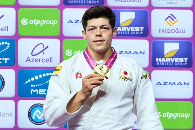 Sanshiro Murao (JPN), OCTOBER 8, 2026 -Judo : World Judo Championships BAKU2026 Mens -90kgMedal Ceremony at National Gymnastics Arena in Baku, Azerbaijan. aflo_354330845 KenxAsakurax