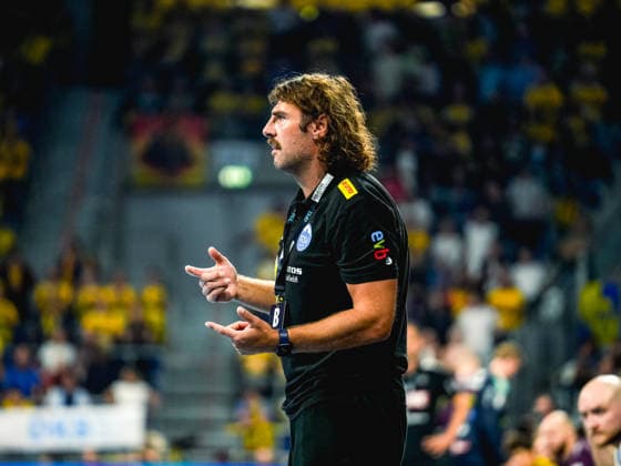 08.10.2026, xwppx, Handball Opel HBL, Rhein-Neckar Loewen - ThSV Eisenach v.l. Sebastian Hinze (Trainer ThSV Eisenach)