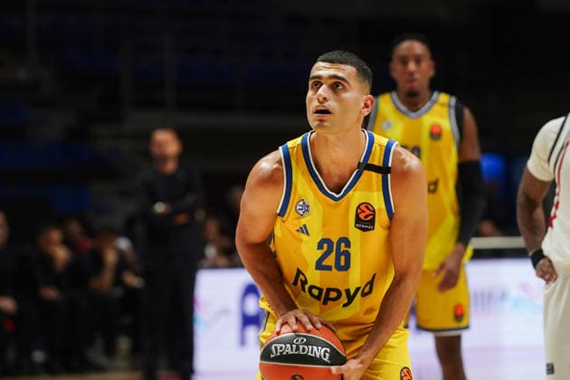 October 8, 2026, Belgrade, Central Serbia, Serbia: 2026108, Belgrade, Serbia - Maccabi Rapyd Tel Aviv and Armani Olimpia Milan play a EuroLeague basketball game at the Aleksandar Nikolic Hall. EBO AMIT in action. Belgrade Serbia - ZUMAd223 20261008_zip_d223_001 Copyright: xMarkoxDimicx