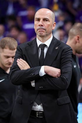 October 8, 2026, Madrid, Madrid, Spain: Joan Penarroya, head coach of Partizan Mozzart Bet Belgrade, looks on during the Euroleague Basketball Regular Season Round 4 game between Real Madrid v Partizan Mozzart Bet Belgrade at Movistar Arena on October 08, 2026 in Madrid, Spain. Madrid Spain - ZUMAa181 20261008_zaa_a181_226 Copyright: xIrinaxR.xHipolitox