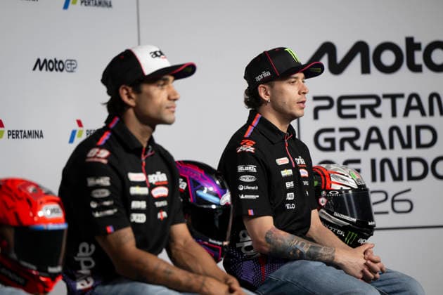 MOTO - MOTO GP - GRAND PRIX OF INDONESIA 2026 BEZZECCHI Marco (ita), Aprilia Racing, Aprilia RS-GP26, portrait during the 2026 MotoGP Pertamina Grand Prix of Indonesia on the Mandalika circuit from October 9 to 11, at West Nusa Tenggara, Indonesia - West Nusa TenggaraIndonesia  Copyright: xGIGIxSOLDANOx